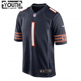 Maillot Chicago Bears Justin Fields 1 Nike Bleu Marine 2021 NFL Draft - Enfant